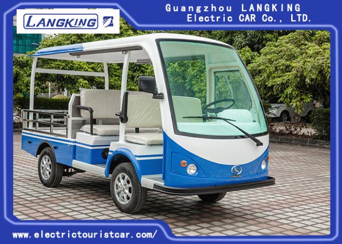 4 Seater-Blauwe/Witte Elektrische de Bagagekarren van de Golfkar voor de Fabriek van Hotelreasor 0