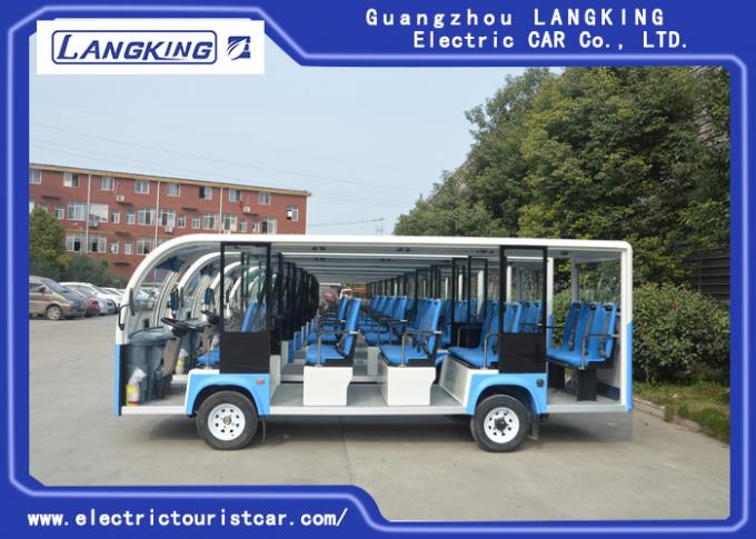 14 Elektrische het Sightseeingsauto 72V/5.5 kW van Seater met Deur voor Park y140a-m 0