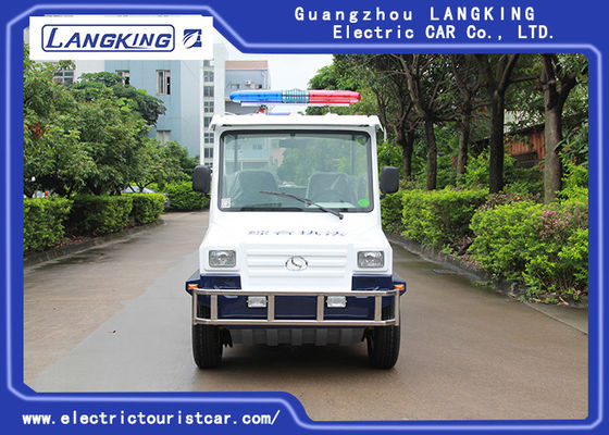 China 4 Voertuig van de zetels het Elektrische Club met Mand/Mini Elektrische Patrouillebus met Toplight op Weg leverancier